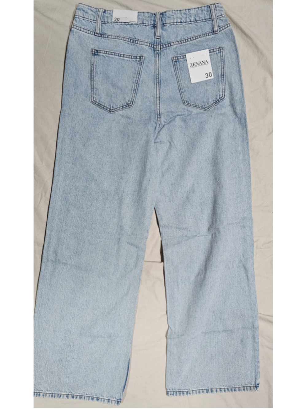 Women's Zenana Light Blue Wide Leg Jeans Size 30 - Picture 2 of 7